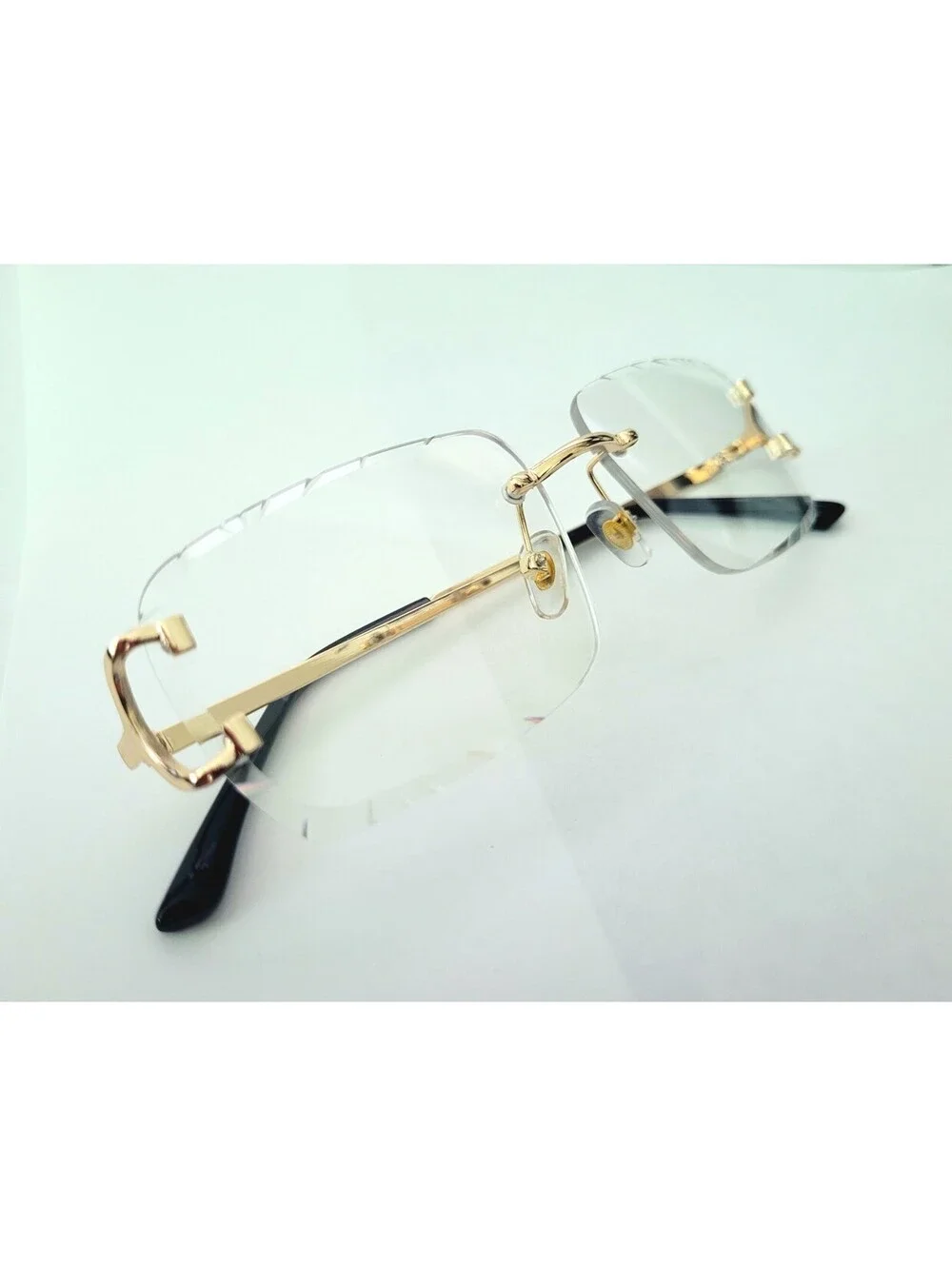 Piccadilly Gld Clr Gradient C Diamond Cut Designer Sunglass
